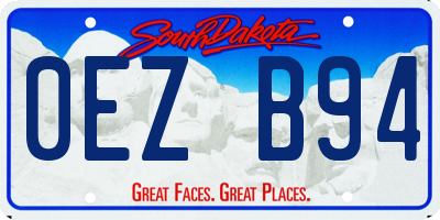 SD license plate 0EZB94