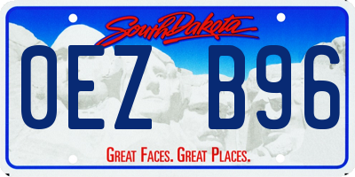 SD license plate 0EZB96