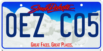 SD license plate 0EZC05