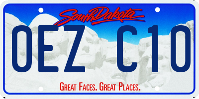 SD license plate 0EZC10