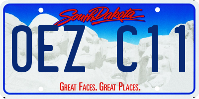 SD license plate 0EZC11