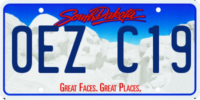 SD license plate 0EZC19