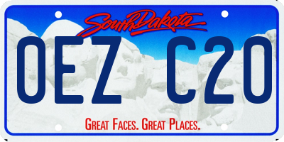 SD license plate 0EZC20
