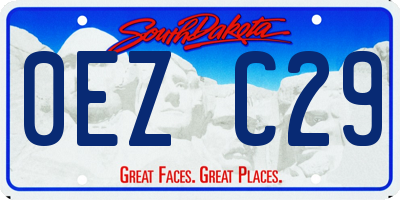 SD license plate 0EZC29