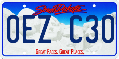 SD license plate 0EZC30