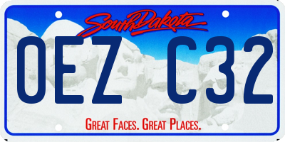 SD license plate 0EZC32