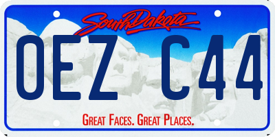 SD license plate 0EZC44