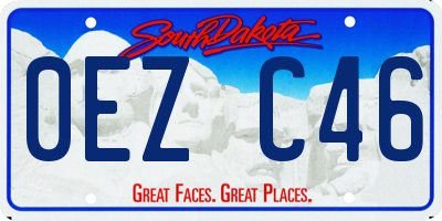 SD license plate 0EZC46