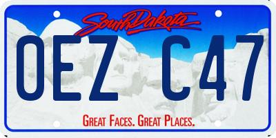 SD license plate 0EZC47