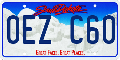 SD license plate 0EZC60