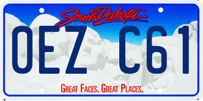 SD license plate 0EZC61