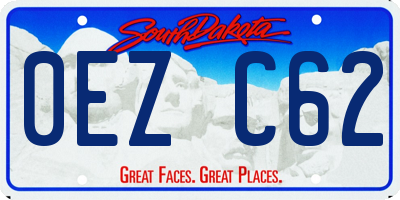 SD license plate 0EZC62