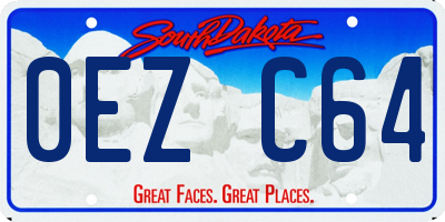 SD license plate 0EZC64