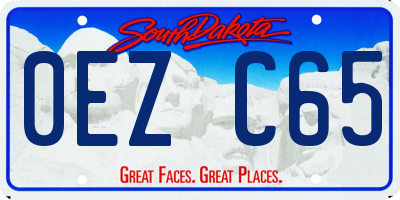 SD license plate 0EZC65
