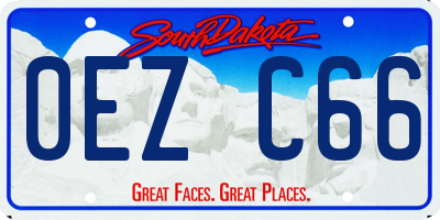 SD license plate 0EZC66