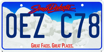 SD license plate 0EZC78