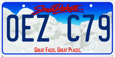 SD license plate 0EZC79