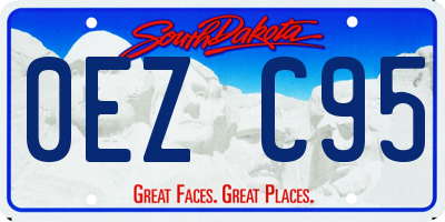 SD license plate 0EZC95