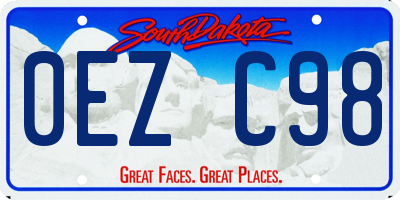 SD license plate 0EZC98