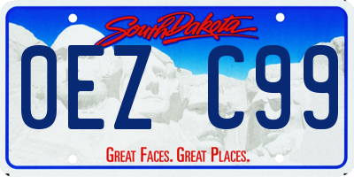 SD license plate 0EZC99