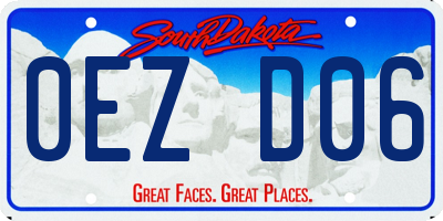 SD license plate 0EZD06