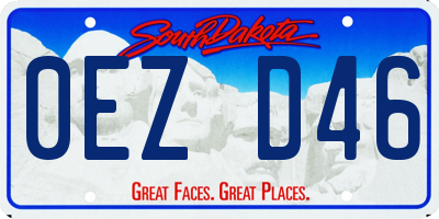 SD license plate 0EZD46