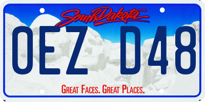 SD license plate 0EZD48