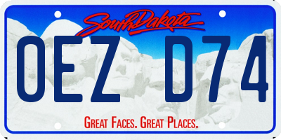 SD license plate 0EZD74