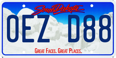 SD license plate 0EZD88
