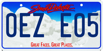 SD license plate 0EZE05