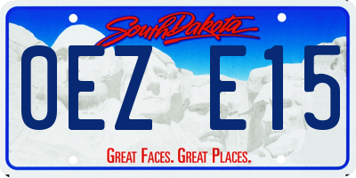 SD license plate 0EZE15