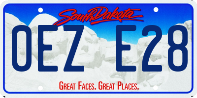 SD license plate 0EZE28