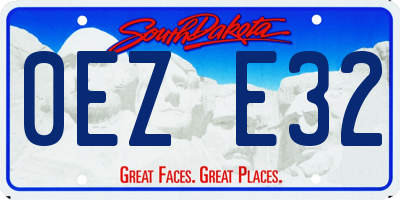 SD license plate 0EZE32