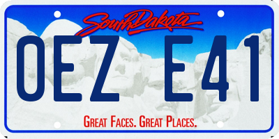 SD license plate 0EZE41