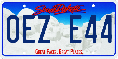 SD license plate 0EZE44