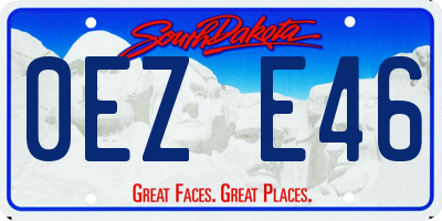 SD license plate 0EZE46