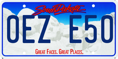 SD license plate 0EZE50