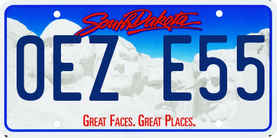 SD license plate 0EZE55
