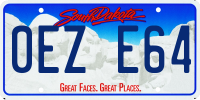 SD license plate 0EZE64