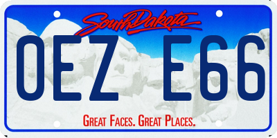 SD license plate 0EZE66
