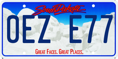 SD license plate 0EZE77