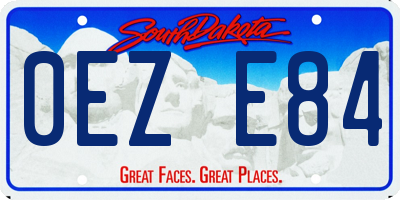 SD license plate 0EZE84