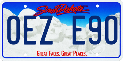 SD license plate 0EZE90
