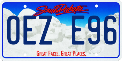 SD license plate 0EZE96