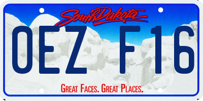 SD license plate 0EZF16