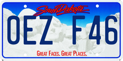 SD license plate 0EZF46