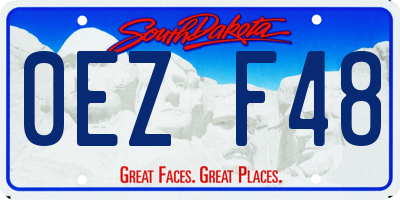 SD license plate 0EZF48