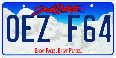 SD license plate 0EZF64