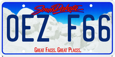 SD license plate 0EZF66