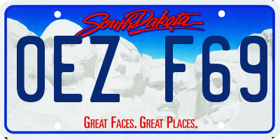 SD license plate 0EZF69